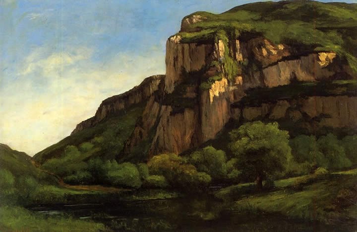 Gustave Courbet Rocks at Mouthier